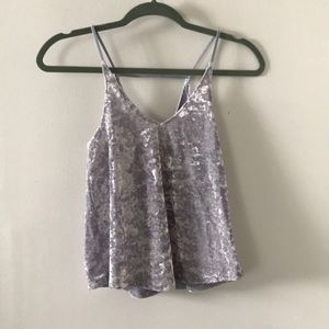 NWT American eagle lilac velvet tank XXS
